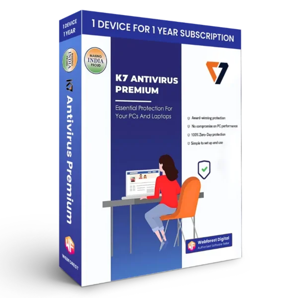 K7 Antivirus Premium 1 Pc for 1 Year Protection - Webforest Digital