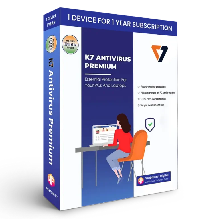 K7 Antivirus Premium 1 Pc for 1 Year Protection - Webforest Digital