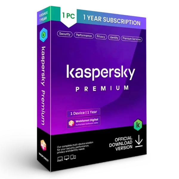 Kaspersky Premium Antivirus 1 Device for 1 Year Protection - Webforest Digital