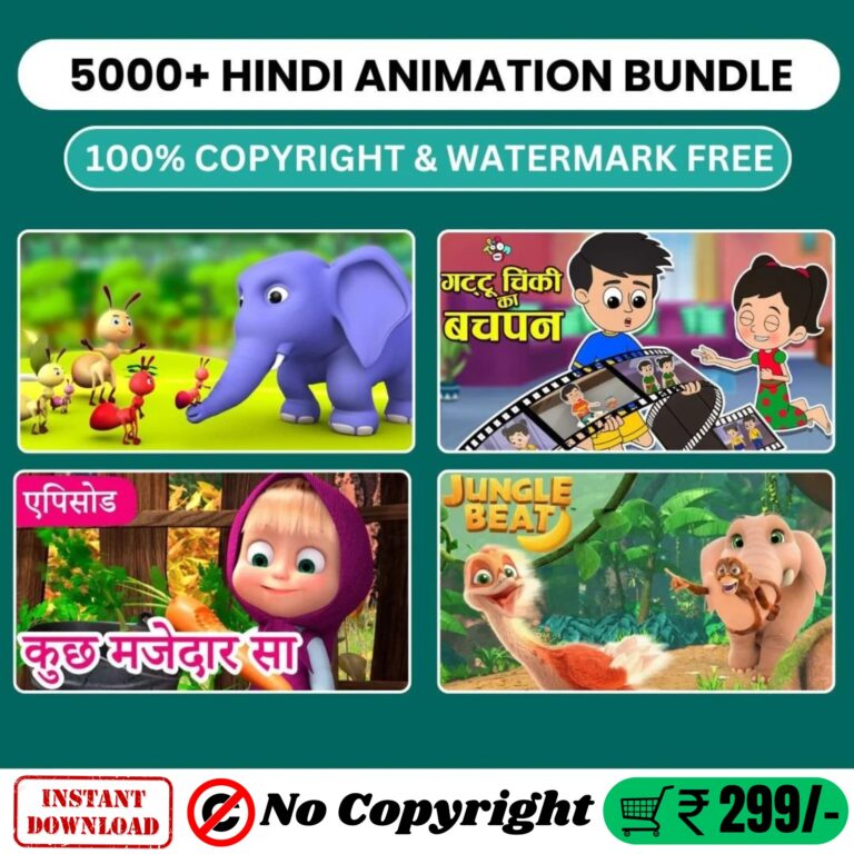 📚 5000+ Hindi Cartoon & Moral Stories Long videos Mega Bundle Pack
