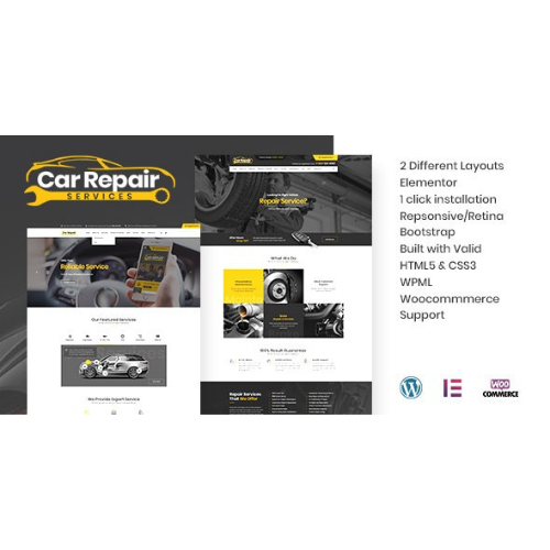 Car Repair Services & Auto Mechanic WordPress Theme + RTL - GPLRock.Com