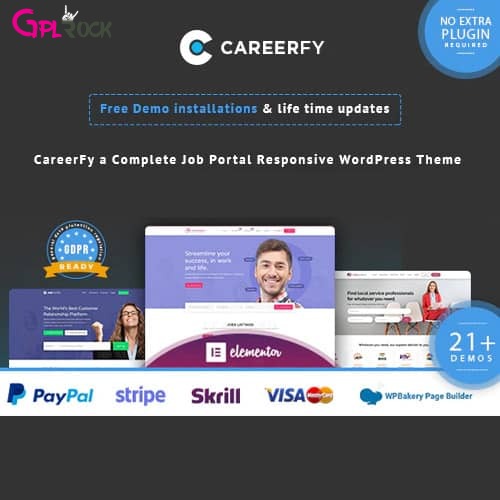 Careerfy – Job Board WordPress Theme - GPLRock.Com