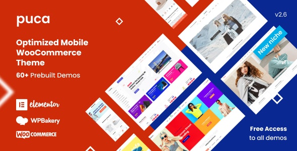 Puca – Optimized Mobile WooCommerce Theme - GPLRock.Com