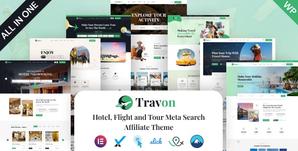 Travon - Hotel, Flights and Tour Meta Search Affiliate Theme - GPLRock.Com