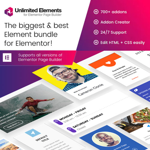 Unlimited Elements for Elementor Pro - GPLRock.Com